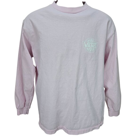 Vans "Off The Wall" Medium Streetwear Pink Long Sleeve T-Shirt - Picture 1 of 6